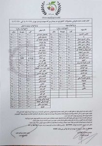 قیمت عمده میوه و سبزی جات اعلام شد+جدول