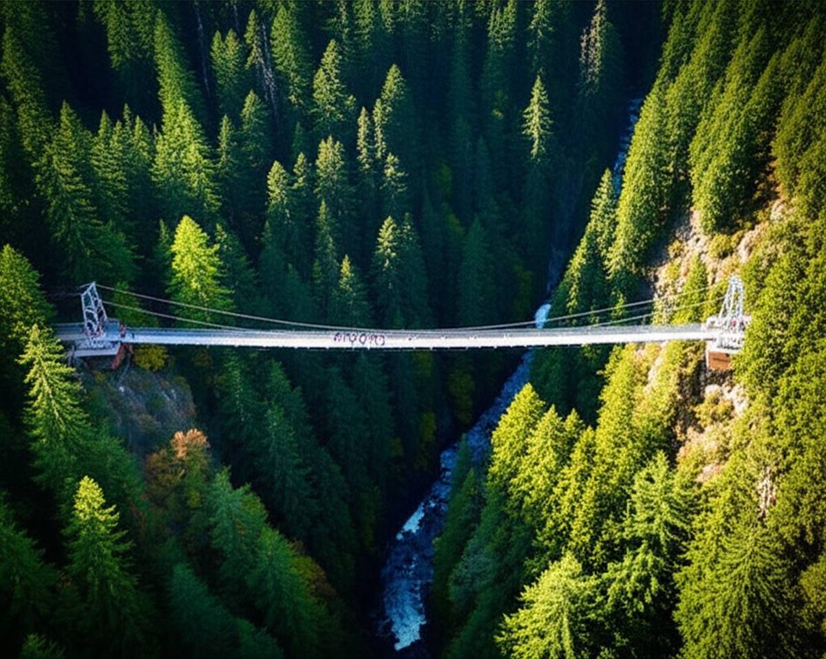 پل معلق کاپیلانو در کانادا Capilano Suspension Bridge In Canada